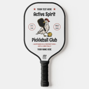 Personalised Vintage Pickleball Funny Goose Club Paddle