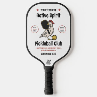 Personalised Vintage Pickleball Funny Goose Club Paddle