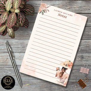 Personalised Vintage Pink Flowers Post-It® Notes
