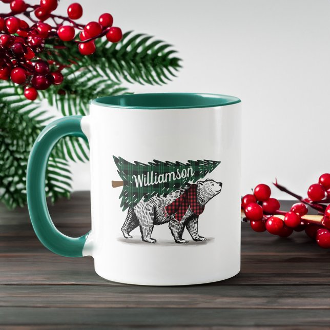 Personalised Vintage Polar Bear Tree Delivery Mug (Personalized Vintage Polar Bear Tree Delivery Mug
)