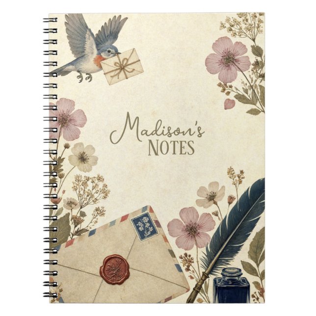 Personalised Vintage Postal Notebook (Front)