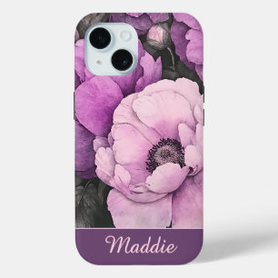 Personalised Vintage Pretty Peony Floral Case