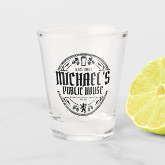 Personalised Vintage Pub Sign Custom Bar Shot Glass