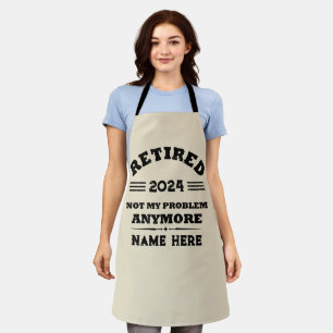 Personalised vintage retirement apron