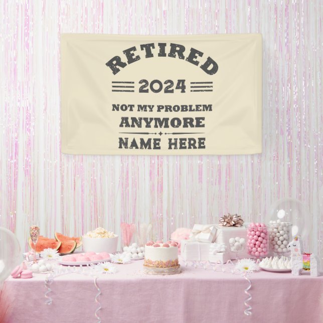 Personalised vintage retirement  banner (Party)