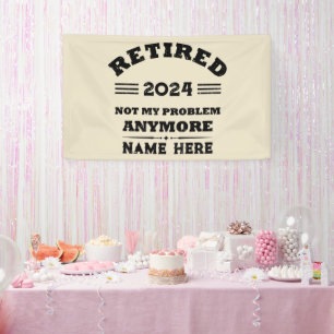 Personalised vintage retirement banner
