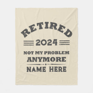 Personalised vintage retirement  fleece blanket