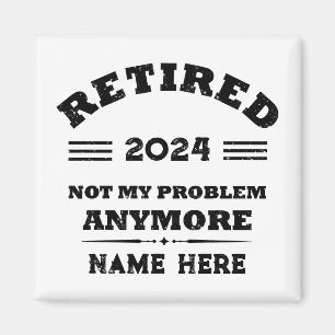 Personalised vintage retirement magnet