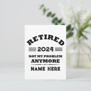 Personalised vintage retirement postcard