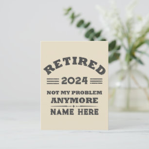 Personalised vintage retirement  postcard