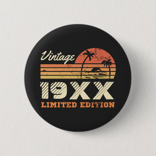 Personalised Vintage Retro Birthday 6 Cm Round Badge