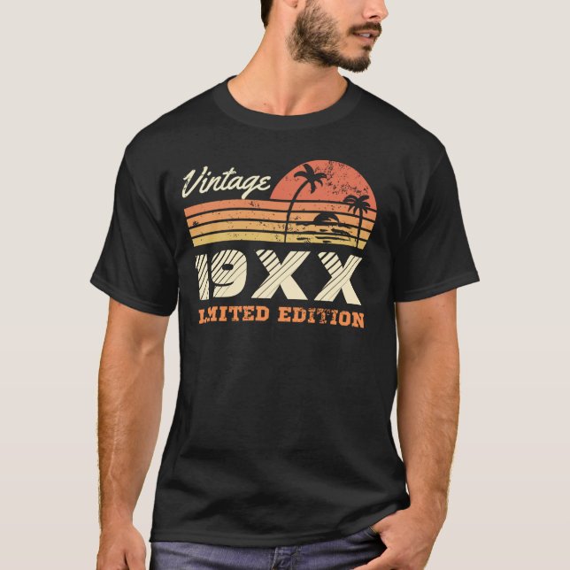 Personalised Vintage Retro Birthday T-Shirt (Front)