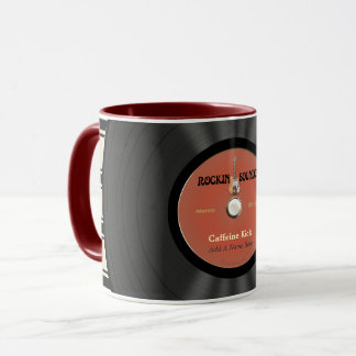 Personalised Vintage Rock Vinyl Record Mug