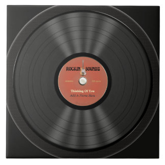 Personalised Vintage Rock Vinyl Record Tile