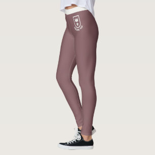 Personalised Vintage Rosewood Neutral Crown Star Leggings
