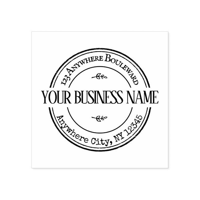 Personalised vintage rubber stamp (Imprint)