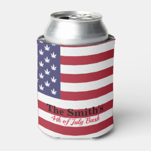 Personalised Vintage Rustic American Flag Can Cool Cooler