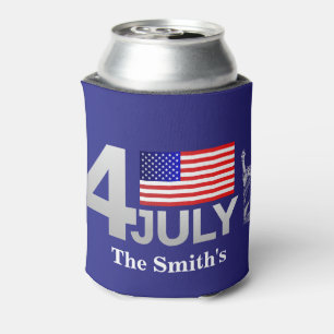 Personalised Vintage Rustic American Flag Can Cool Cooler