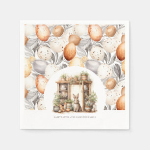 Personalised Vintage Rustic Easter Napkin