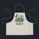 Personalised Vintage Sesame Street Pals Apron<br><div class="desc">This vintage graphic features all your favourite Sesame Street characters hanging out together.   Personalise by adding your child's name!  © 2022 Sesame Workshop. www.sesamestreet.org</div>