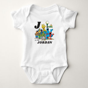 Personalised Vintage Sesame Street Pals Baby Bodysuit