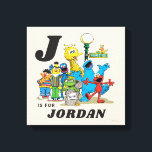 Personalised Vintage Sesame Street Pals Canvas Print<br><div class="desc">This vintage graphic features all your favourite Sesame Street characters hanging out together.   Personalise by adding your child's name!  © 2023 Sesame Workshop. www.sesamestreet.org</div>