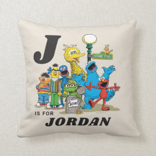 Personalised Vintage Sesame Street Pals Cushion