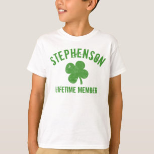 Personalised Vintage Shamrock St Patrick's Day T-Shirt