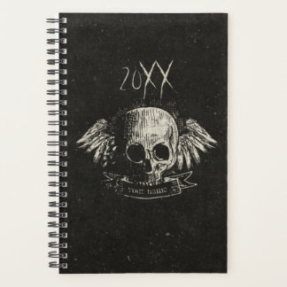 Personalised Vintage Skull with Wings Small 2024 Planner