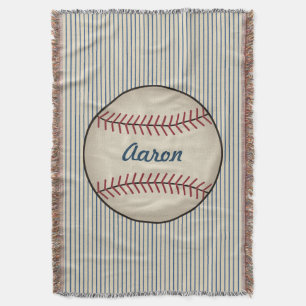 Personalised Vintage Sports Baseball Blanket Gift