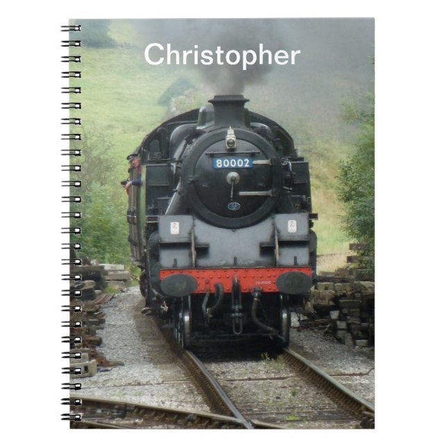 Personalised Vintage Steam Train Notebook (Front)