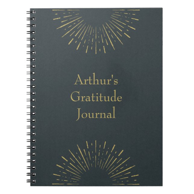 Personalised Vintage Style Gratitude Journal (Front)