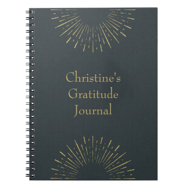 Personalised Vintage Style Gratitude Journal (Front)