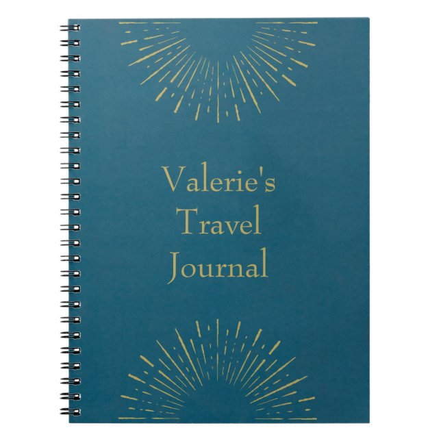 Personalised Vintage Style Travel Journal (Front)