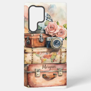 Personalised Vintage Travel Illustration Samsung Galaxy Case