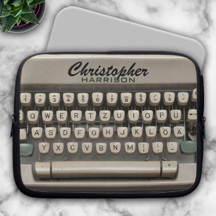 Personalised Vintage Typewriter Laptop Sleeve