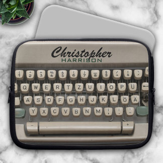 Personalised Vintage Typewriter Laptop Sleeve