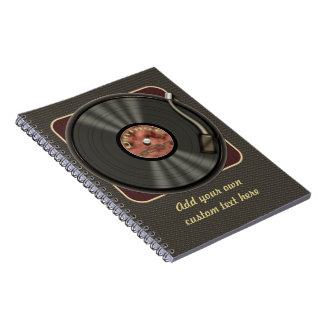 Personalised Vintage Vinyl Record Notebook