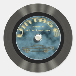 Personalised Vintage Vinyl Record Stickers