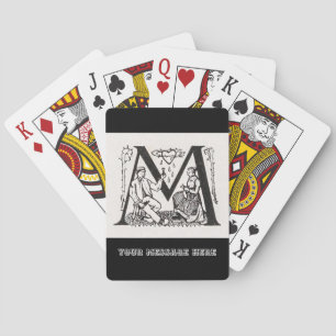 Personalised Vintage Wedding Couple Wine Playing Cards