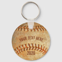 Personalised Vintage White Baseball red stitching