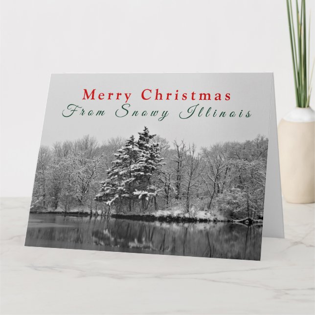 Personalised Vintage Winter Wonderland Christmas Card (Front)