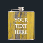 Personalised Vintage Wooden Background Hip Flask<br><div class="desc">This is Personalised Vintage Wooden Background Modern Flask.  This flask feature is a wooden background. It is Fully customisable. It is a unique gift that's perfect for weddings,  birthdays,  and special events.</div>