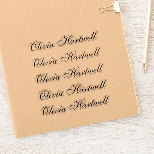 Personalised Vinyl Decal Custom Name Sticker (Notebook)