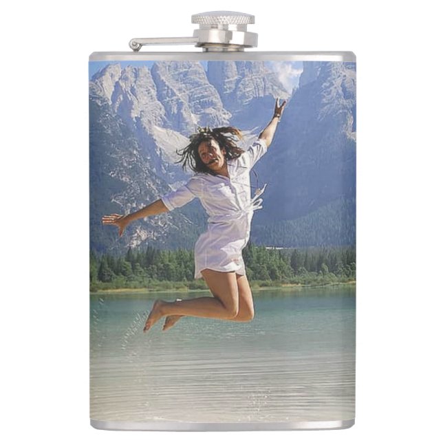 Personalised Vinyl Wrapped Flask (Front)