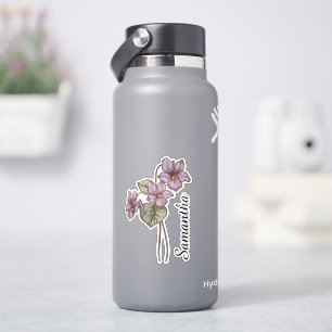 Personalised Violet Floral Name Custom Botanical 
