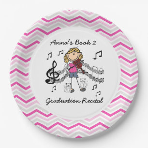 Personalised Violin Player Paper Plates
