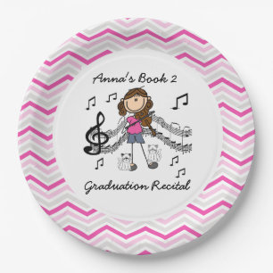 Personalised Violin Player Paper Plates