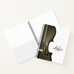 Personalised violin teacher and student notebook