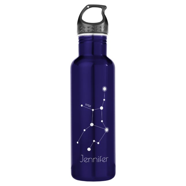 Personalised Virgo Zodiac Constellation 710 Ml Water Bottle (Front)